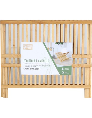 Égouttoir À Vaisselle Pliant Bambou Bambou & Co