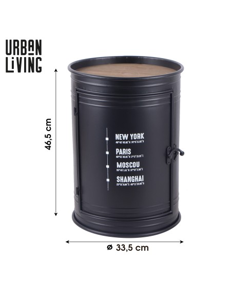 Table De Bar En Métal Noire Atmosphera