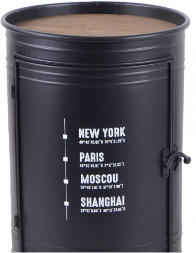 Table De Bar En Métal Noire Atmosphera