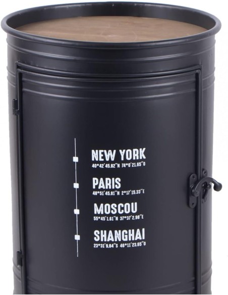 Table De Bar En Métal Noire Atmosphera