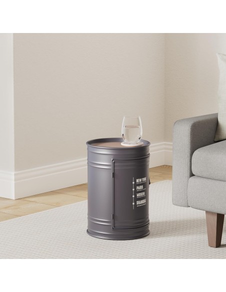 Table De Bar En Métal Noire Atmosphera