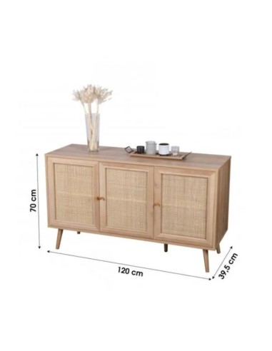 Buffet Avec 3 Portes Beige Atmosphera