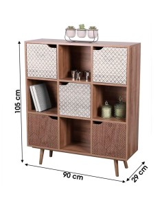 Bibliothèque 9 Casiers Marron Atmosphera 2