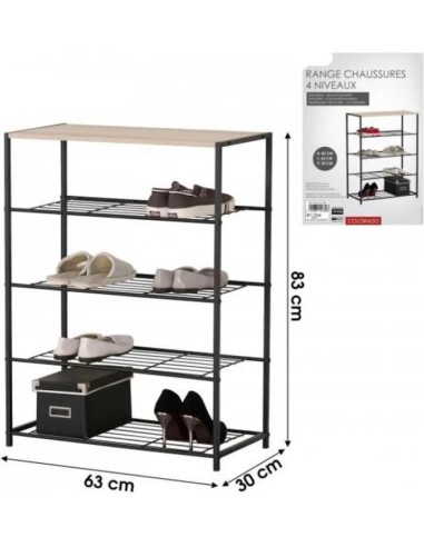 Étagère Range Chaussures 4 Niveaux Five