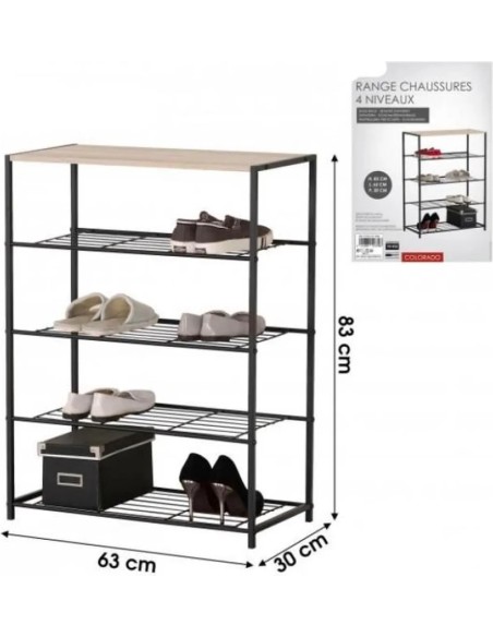 Étagère Range Chaussures 4 Niveaux Five