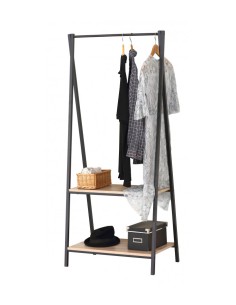 Penderie Avec 2 Étagères Noir Five 2