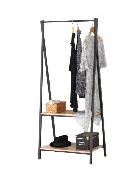 Penderie Avec 2 Étagères Noir Five