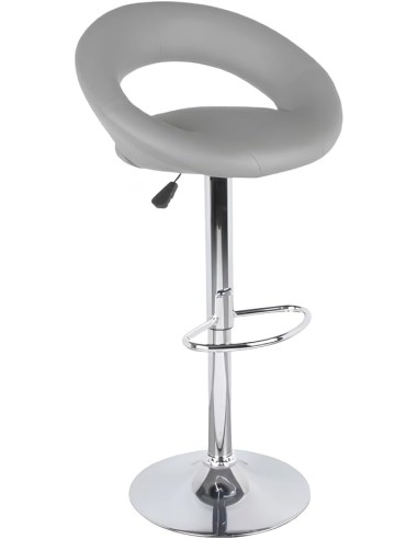 Lot De 2 Tabourets De Bar PU We Love Gris Atmosphera