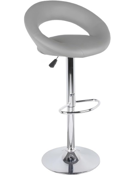 Lot De 2 Tabourets De Bar PU We Love Gris Atmosphera