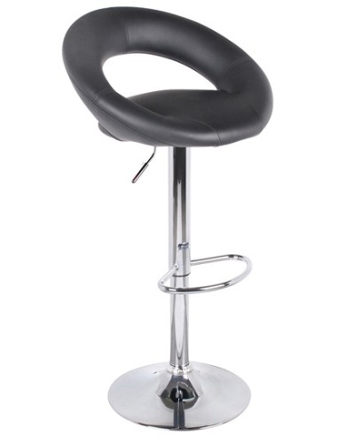 Lot De 2 Tabourets De Bar PU We Love Noir Atmosphera