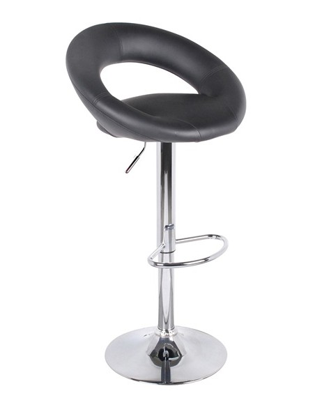 Lot De 2 Tabourets De Bar PU We Love Noir Atmosphera