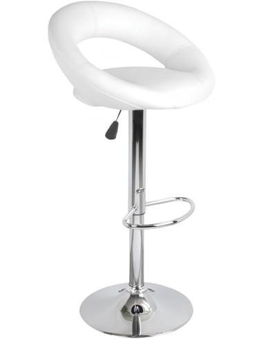Lot De 2 Tabourets De Bar PU We Love Blanc Atmosphera