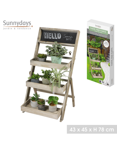 Étagère Pour Plantes 3 Niveaux Beige Five