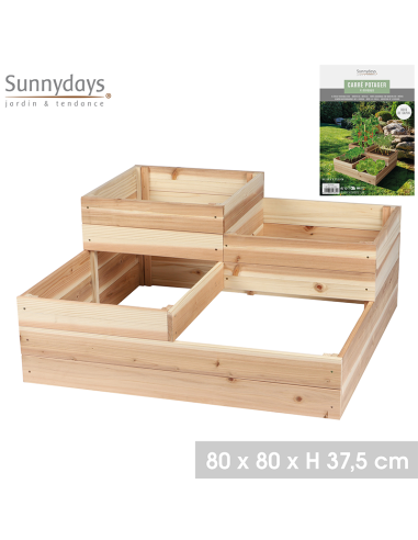 Carre Potager 4 Niveaux En Bois Naturel Five