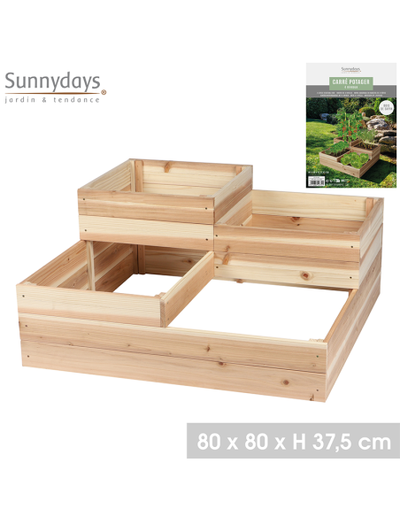 Carre Potager 4 Niveaux En Bois Naturel Five