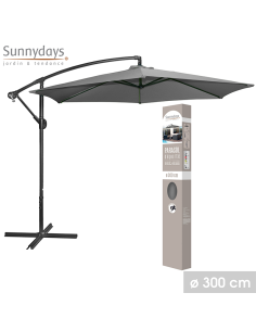 Parasol Déporte Rond Gris D300 Five 2