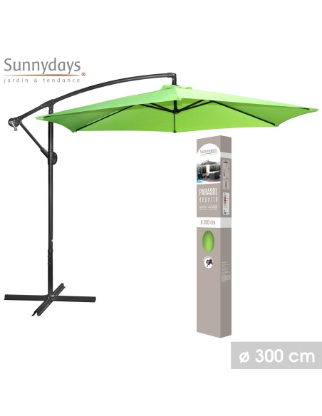 Parasol Déporte Rond Anis Vert D300 Five