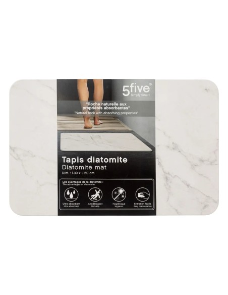 Tapis De Bain 39x60 Diatomite Blanc Five
