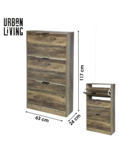 Meuble Range Chaussures 3 Tiroirs Joya Marron Five 2