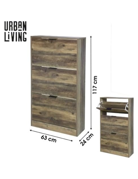 Meuble Range Chaussures 3 Tiroirs Joya Marron Five