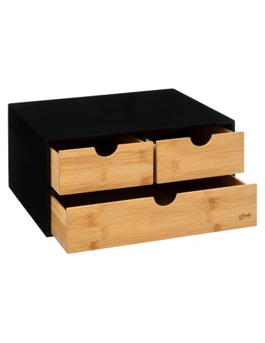 Tour De Rangement Bava En Bambou Noir Five