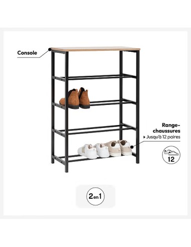 Meuble Range Chaussures Aliaj 12 Paires Beige Five