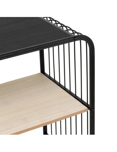 Étagère À Roulettes 4 Niveaux Noir Five