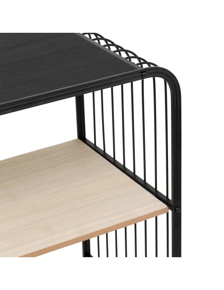 Étagère À Roulettes 4 Niveaux Noir Five