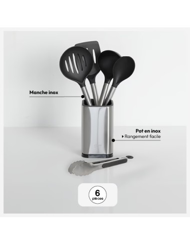 Lot De 5 Ustensiles De Cuisine En Inox Five