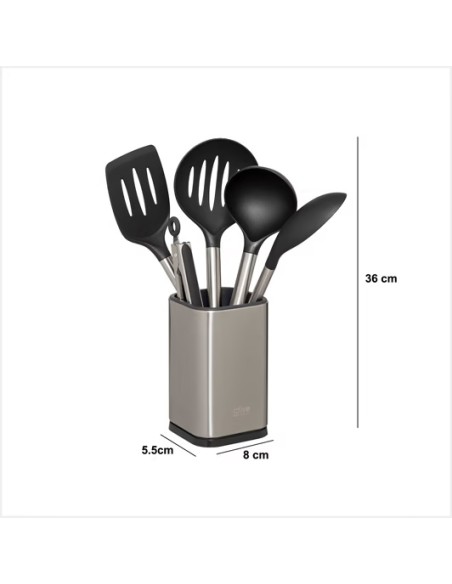Lot De 5 Ustensiles De Cuisine En Inox Five