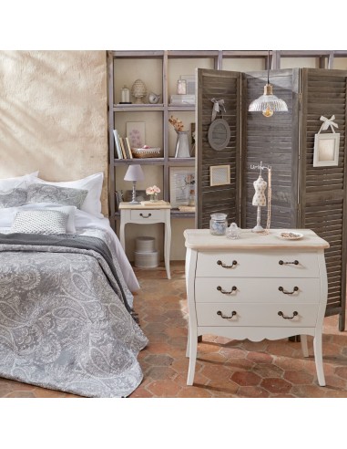 Paravent En Bois 170x120 Camila Gris Atmosphera