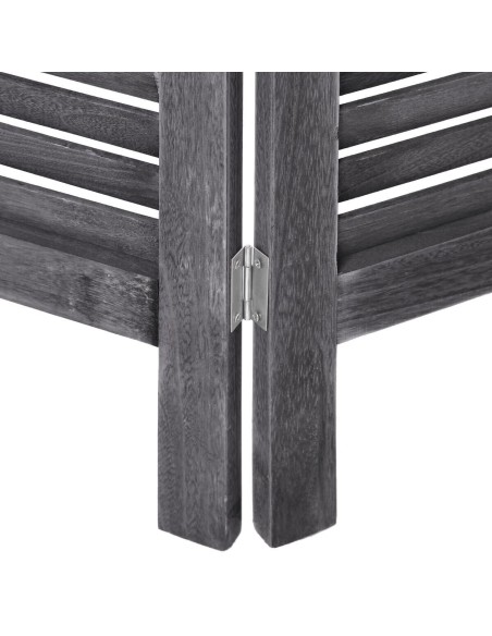 Paravent En Bois 170x120 Camila Gris Atmosphera