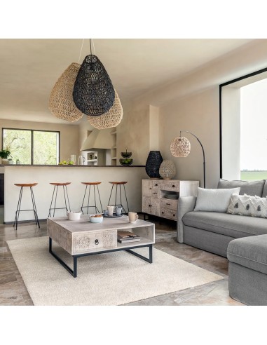 Lampe À Poser Etel H55 Beige Atmosphera