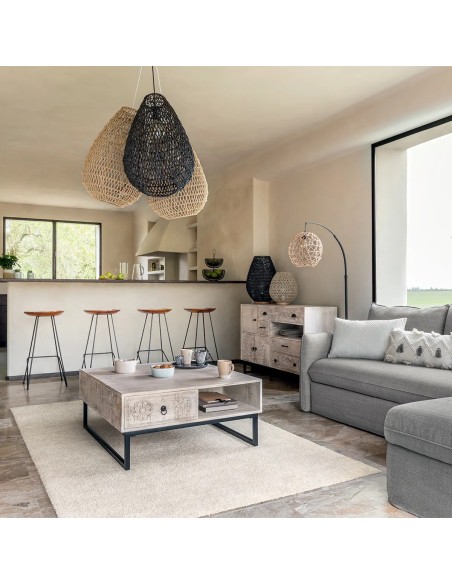 Lampe À Poser Etel H55 Beige Atmosphera