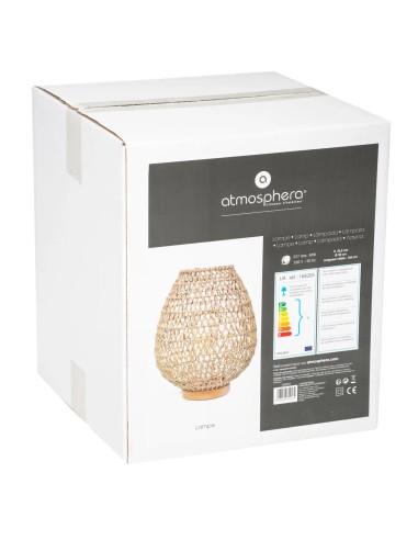 Lampe À Poser Etel H35 Beige Atmosphera