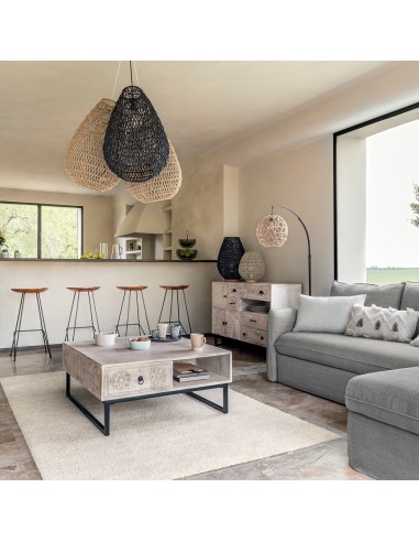 Lampe À Poser Etel H35 Beige Atmosphera