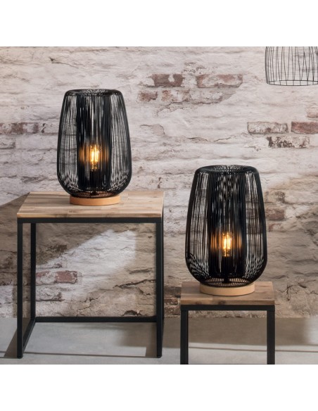 Lampe À  Poser Noda H40 Noire Atmosphera