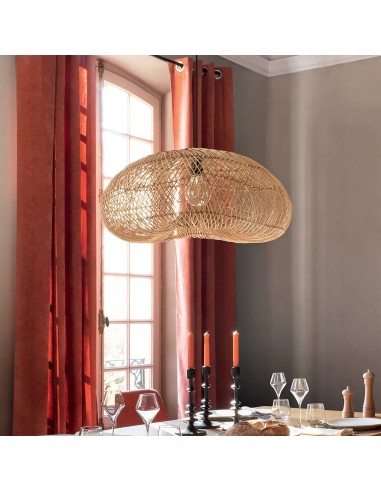 Suspension Jeny D68 En Rotin Beige Atmosphera