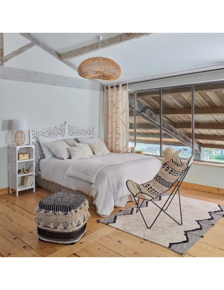 Suspension Jeny D68 En Rotin Beige Atmosphera