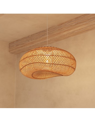 Suspension Jeny D68 En Rotin Beige Atmosphera