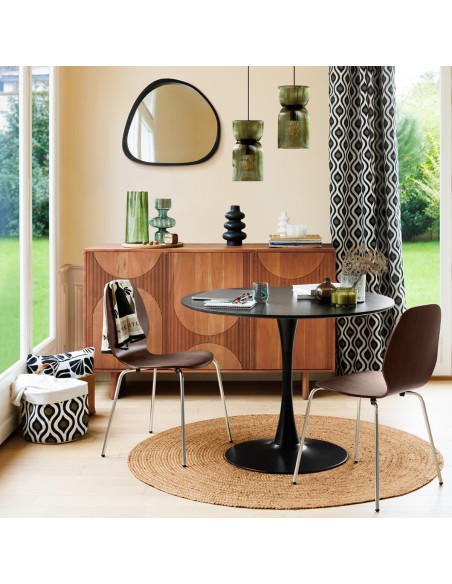 Table À Dîner Elias D100 Noire Atmosphera