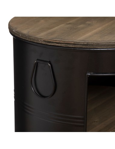 Table À Café Étagère Diego Grand Noir Atmosphera