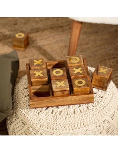 Jeu De Morpion Oscar 23x23 Beige Atmosphera 2