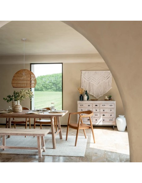 Suspension Joy D58 En Rotin Naturel Atmosphera