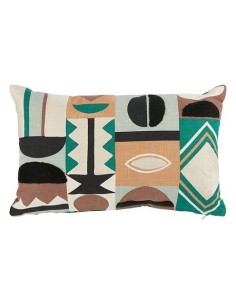 Coussin Décoratif Brodé Malakite 30x50 Vert Atmosphera