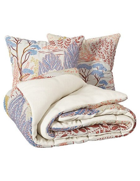 Parure De Lit Imprimée Walaa 240x220 Beige Atmosphera