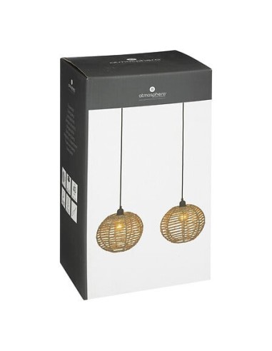 Suspension 2 Boules Rana Naturel Atmosphera