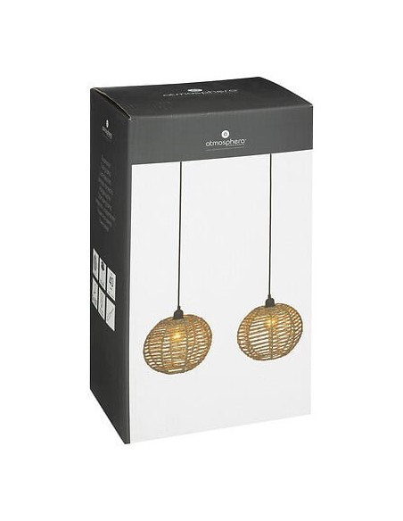 Suspension 2 Boules Rana Naturel Atmosphera