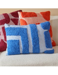 Coussin Décoratif Poppy 38x58 Bleu Atmosphera 2