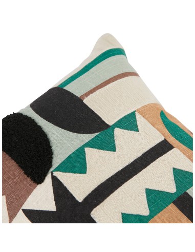 Coussin Décoratif Brodé Malakite 30x50 Vert Atmosphera